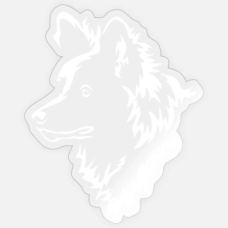 Pointed head "Black Edition" - Sticker size S (10 x 10 cm) - transparent glossy