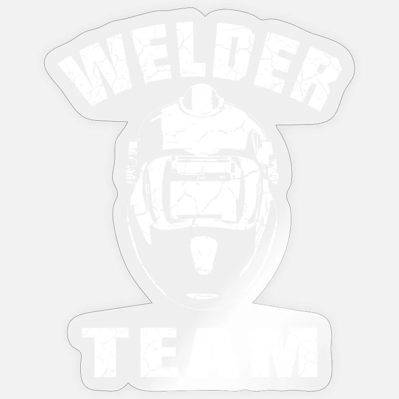 Conception de l’équipe de soudeurs - Sticker taille S (10 x 10 cm) - brillant transparent