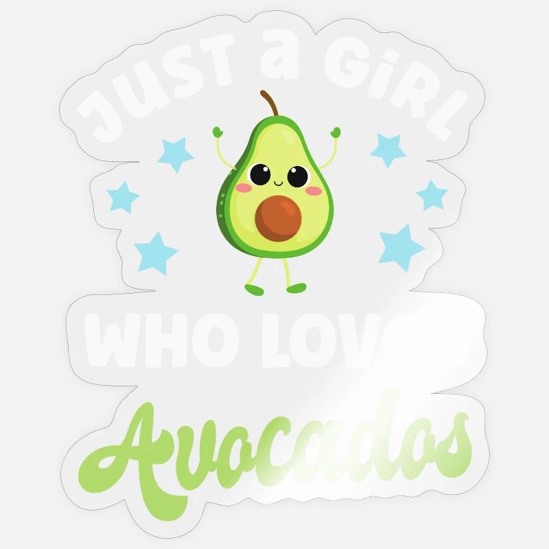 Avocat - Sticker taille S (10 x 10 cm) - brillant transparent