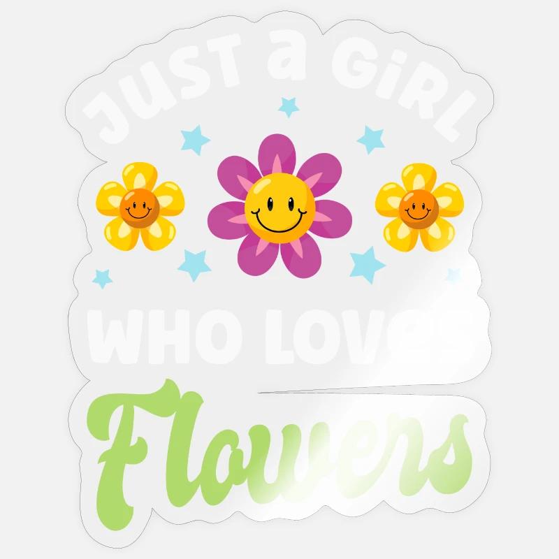 Fleurs Fleurs - Sticker taille S (10 x 10 cm) - brillant transparent