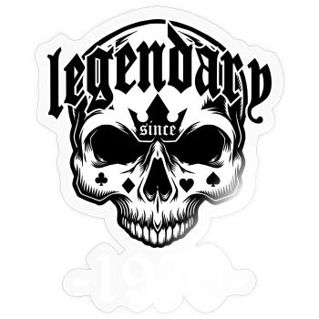 Colors can be changed | Legendary since 1970 - Sticker size S (10 x 10 cm) - transparent glossy - Front