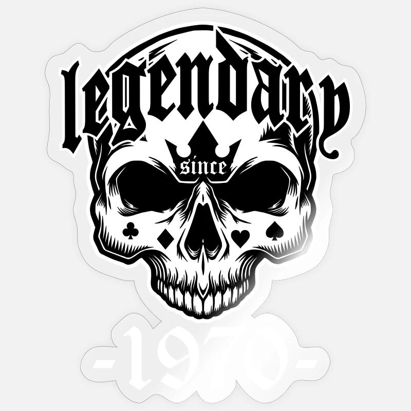 Colors can be changed | Legendary since 1970 Sticker size S (10 x 10 cm)