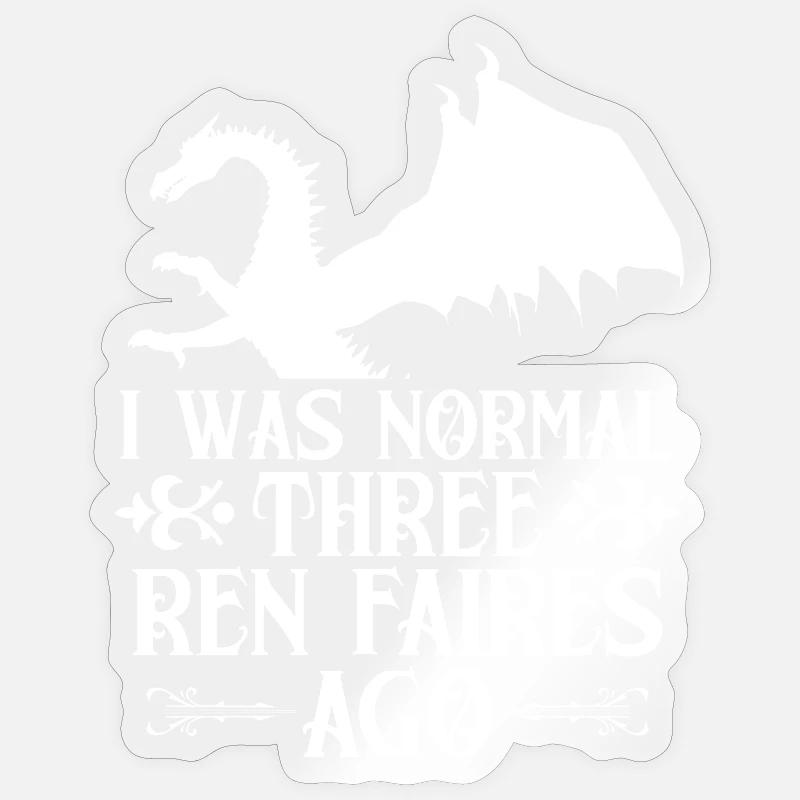 Marché médiéval - Sticker taille S (10 x 10 cm) - brillant transparent