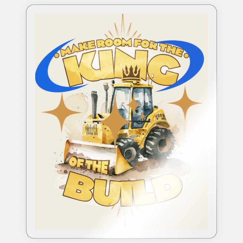 Tracteur Royal Conception de Construction Sticker taille S (10 x 10 cm)