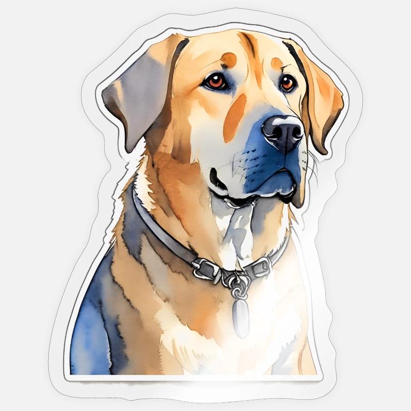 Labrador - Sticker Größe S (10 x 10 cm) - Transparent glänzend