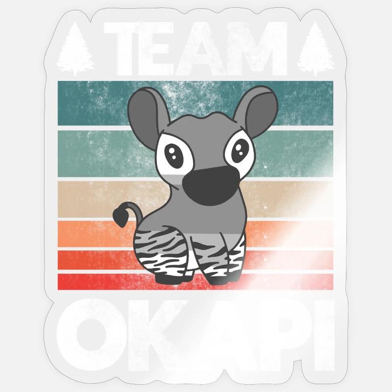 Okapi das Juwel des Dschungels Sticker Größe S (10 x 10 cm)