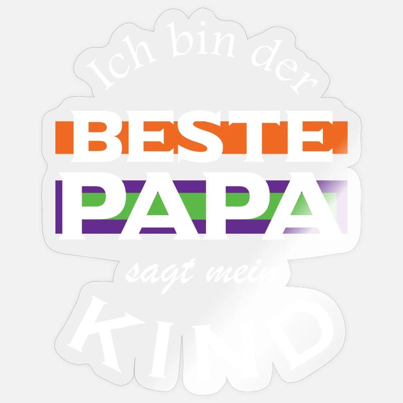 Ich bin der beste Papa - Sticker Größe S (10 x 10 cm) - Transparent glänzend