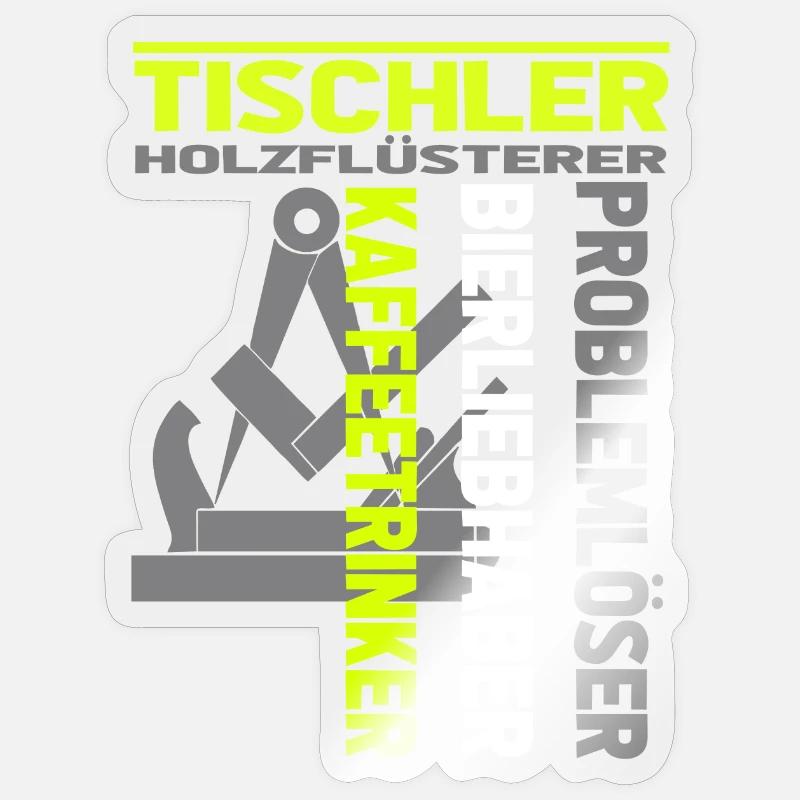 Carpenter, carpenter, problem solver, beer lover Sticker size S (10 x 10 cm)