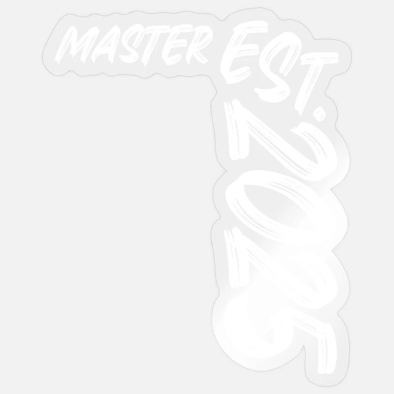 Master Est. 2025 - Sticker taille S (10 x 10 cm) - brillant transparent