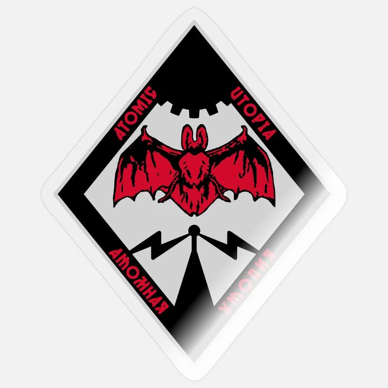Atomic Utopia - Bat Rhombus Sticker size S (10 x 10 cm)