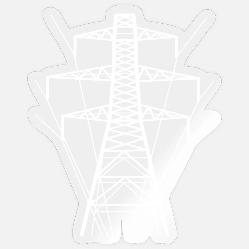 pole silhouette - Sticker size S (10 x 10 cm) - transparent glossy