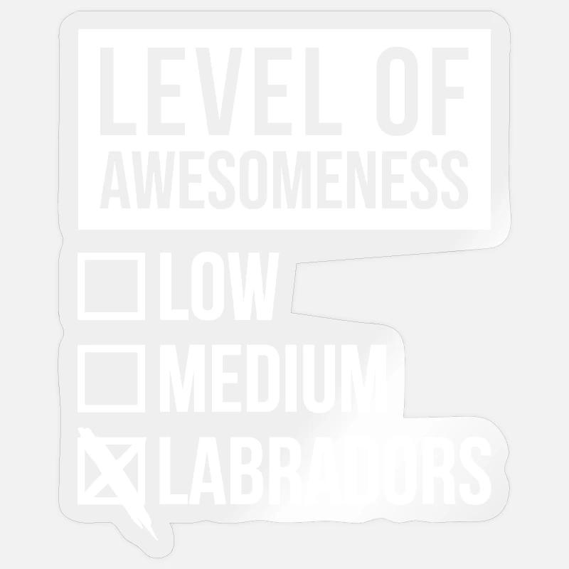 Labrador - Sticker taille S (10 x 10 cm) - brillant transparent