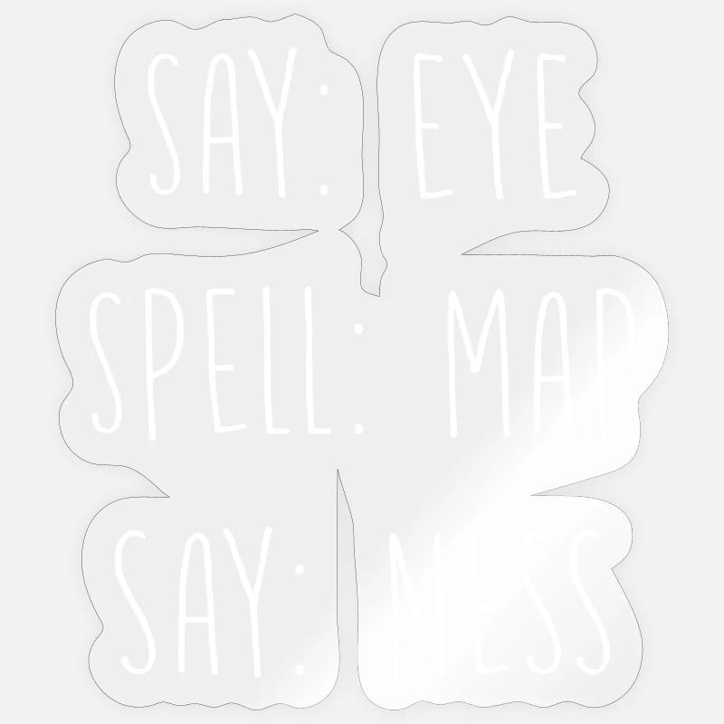 Spelling Game - Sticker size S (10 x 10 cm) - transparent glossy