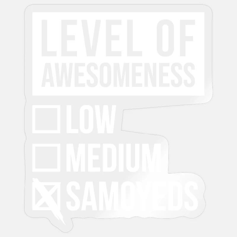 Samoyed - Sticker taille S (10 x 10 cm) - brillant transparent