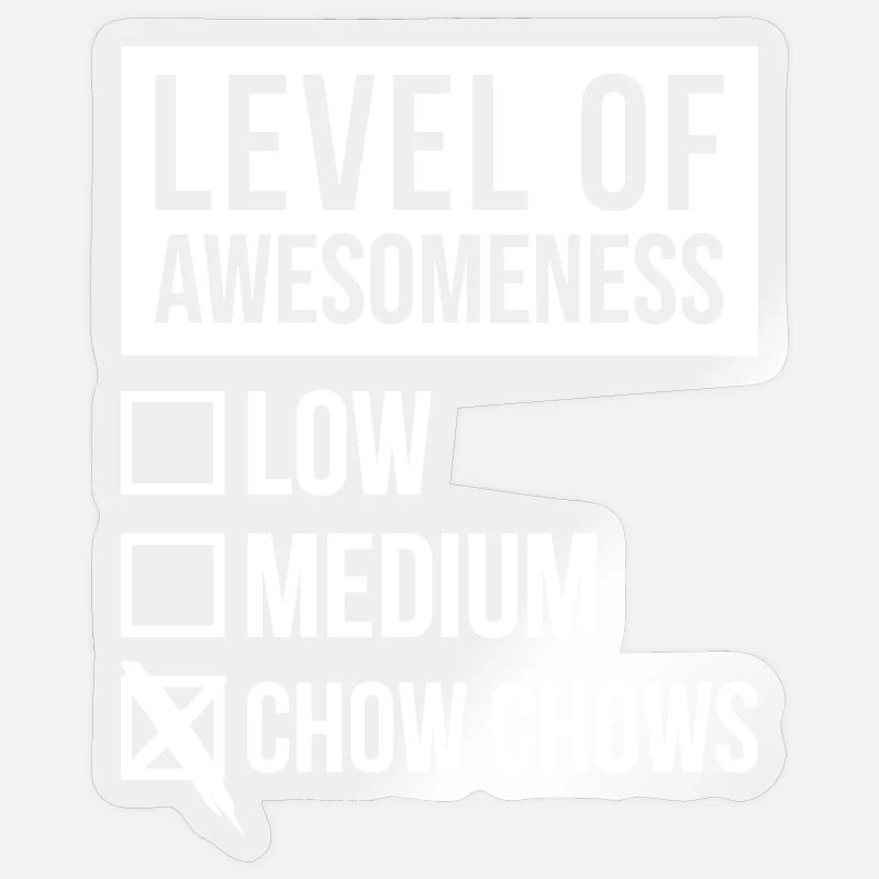Chow Chow - Sticker size S (10 x 10 cm) - transparent glossy