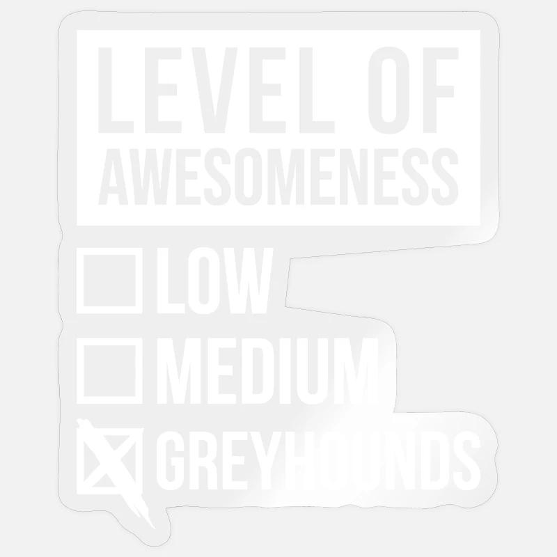 Greyhound - Sticker taille S (10 x 10 cm) - brillant transparent