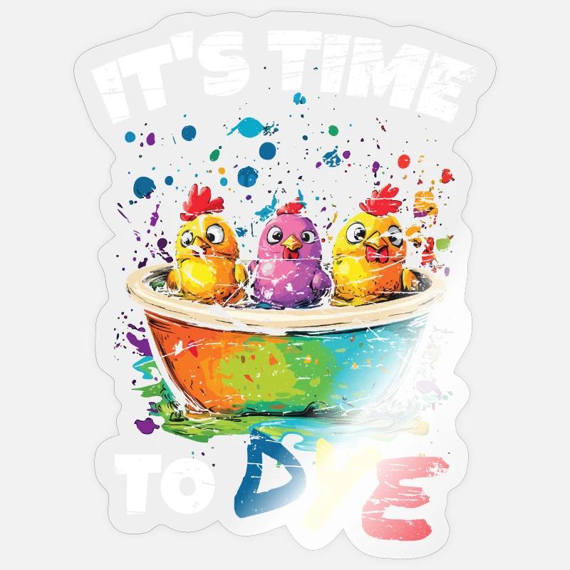 Easter Eggs Dyeing Easter Eggs Sticker size S (10 x 10 cm)