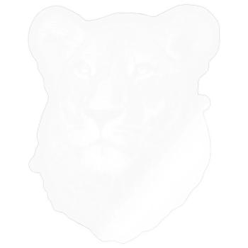 Löwin - Sticker Größe S (10 x 10 cm) - Transparent glänzend - Vorne