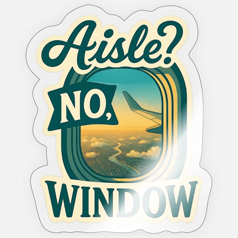Gang-Fenster - Sticker Größe S (10 x 10 cm) - Transparent glänzend