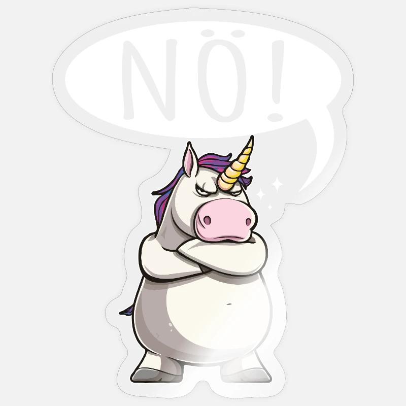 Unicorn Nope chubby Sticker size S (10 x 10 cm)