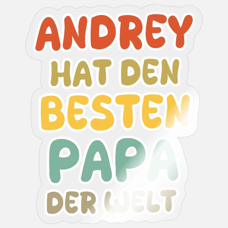 Andreï bébé - Sticker taille S (10 x 10 cm) - brillant transparent