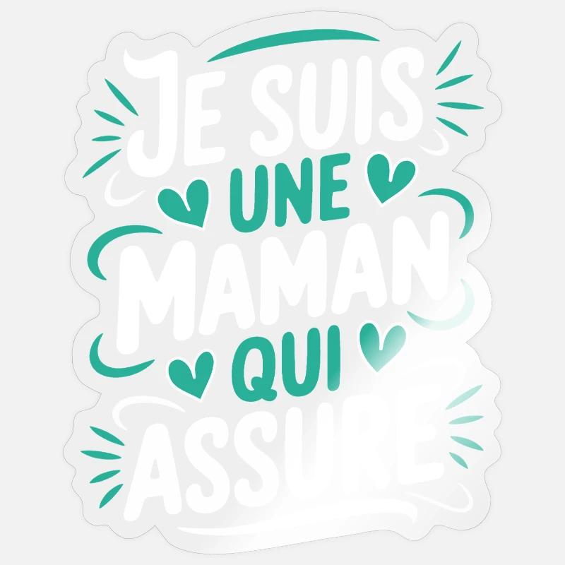 Ich bin eine Mutter, die versichert Sticker Größe S (10 x 10 cm)