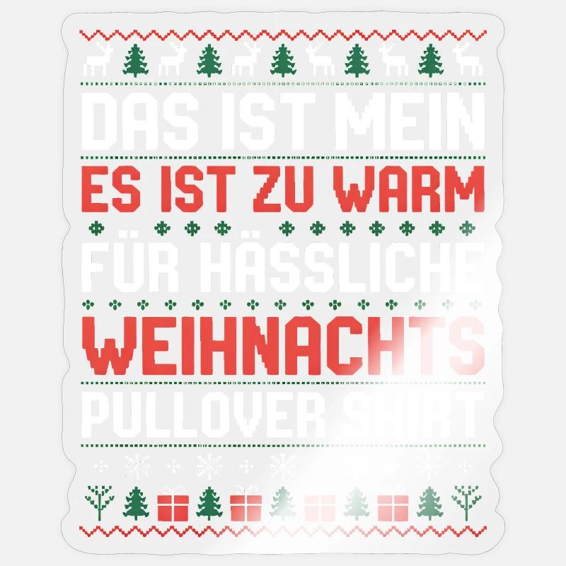Das ist mein hässlicher Weihnachtspullover - Sticker Größe S (10 x 10 cm) - Transparent glänzend