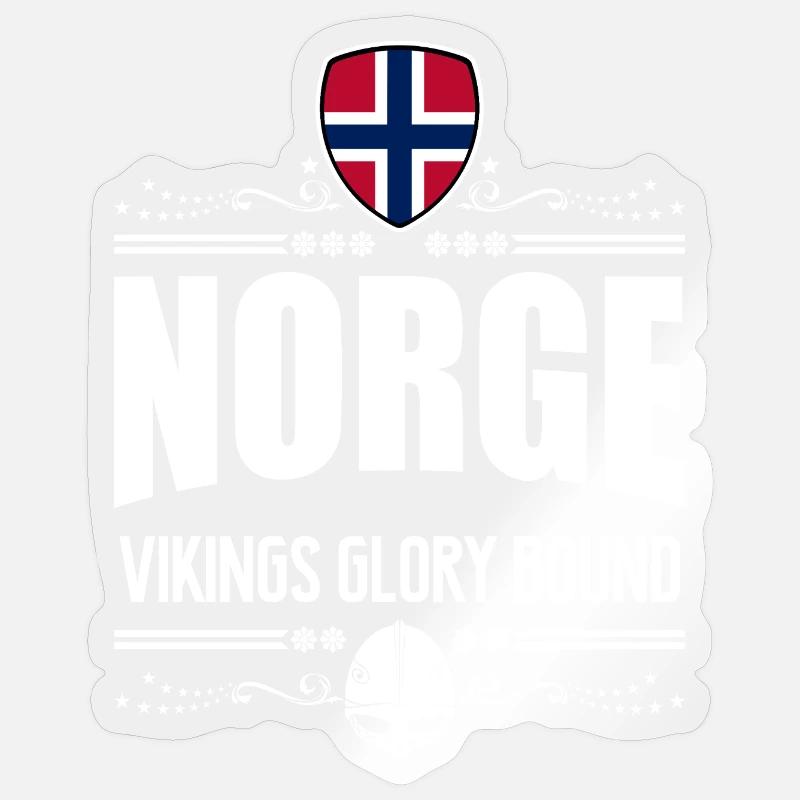 NORWAY - NORGE VIKINGS GLORY - Sticker size S (10 x 10 cm) - transparent glossy