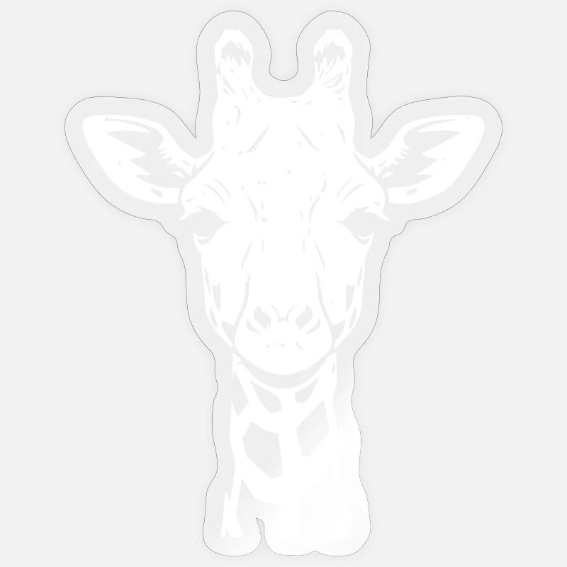 Cute Giraffe Head Portrait Vector Sticker size S (10 x 10 cm)
