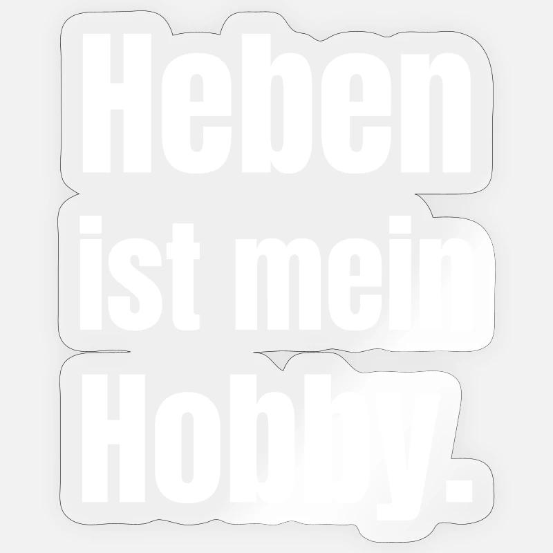 La musculation est mon hobby - Sticker taille S (10 x 10 cm) - brillant transparent