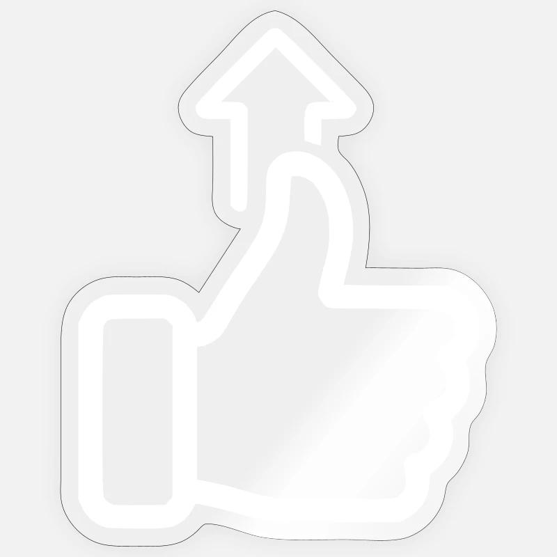 Status Up Hand Icon Level Up Vector Sticker size S (10 x 10 cm)