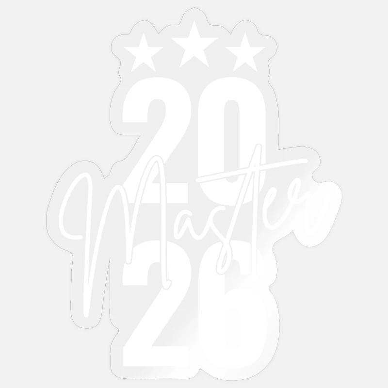 Master 2026 - Sticker taille S (10 x 10 cm) - brillant transparent