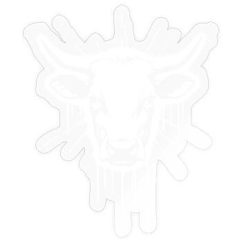 Stier Kopf Bulle Graffiti Vektor - Sticker Größe S (10 x 10 cm) - Transparent glänzend - Vorne