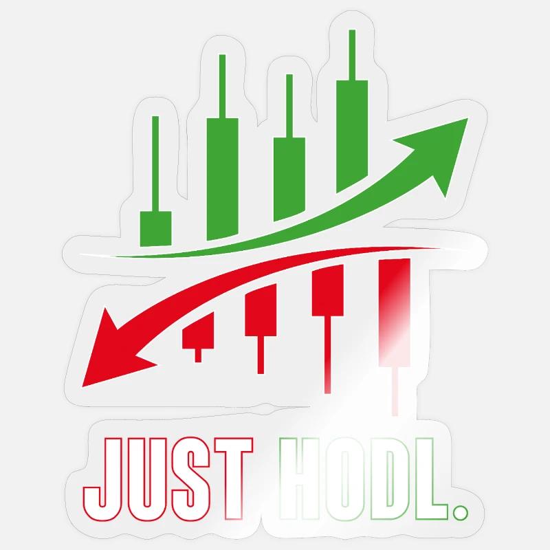 Juste le HODL Trading Actions - Sticker taille S (10 x 10 cm) - brillant transparent