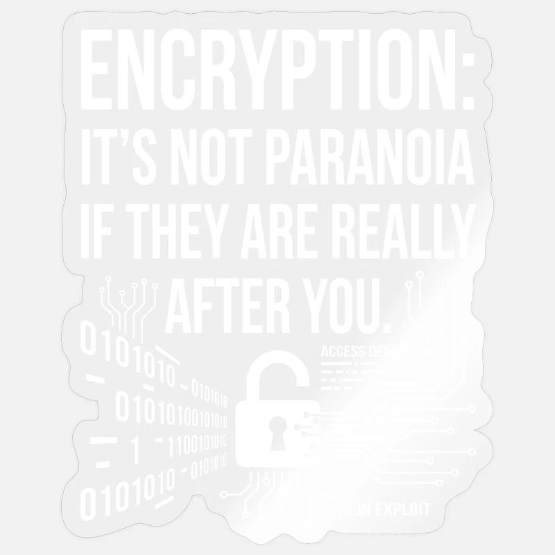 Conception de paranoïa du chiffrement Sticker taille S (10 x 10 cm)