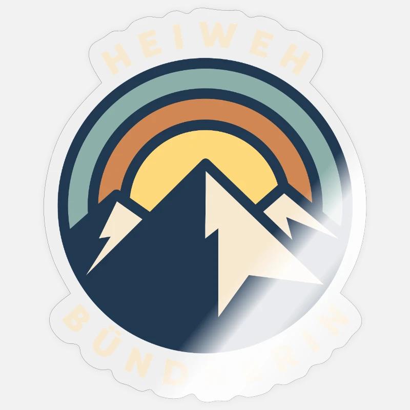 Heiweh from Graubünden - Sticker size S (10 x 10 cm) - transparent glossy