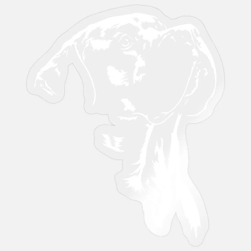 Silhouette de chien Boerboel Wilsigns - Sticker taille S (10 x 10 cm) - brillant transparent