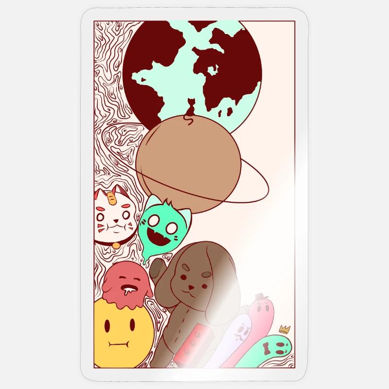 Colors-Universum - Sticker Größe S (10 x 10 cm) - Transparent glänzend