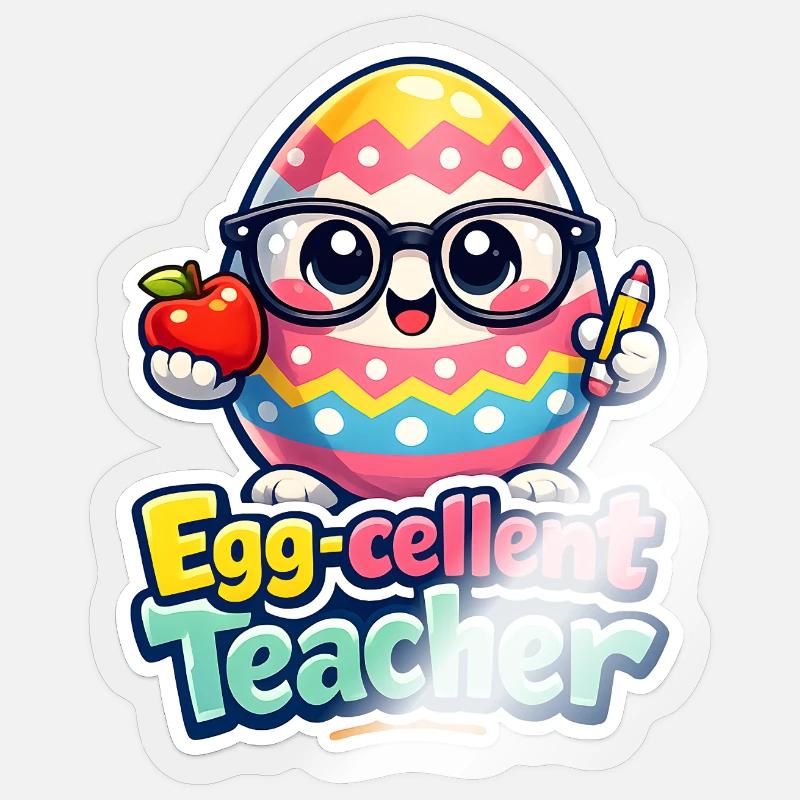 Egg Cellent Teacher Easter Egg Easter Sticker size S (10 x 10 cm)
