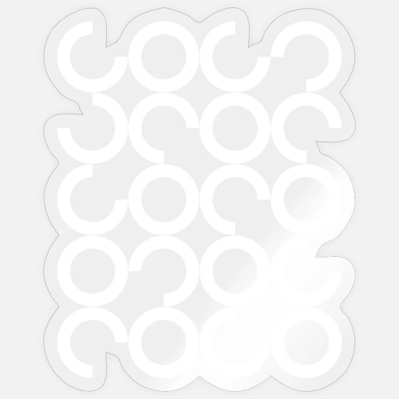 Interlocking Circle Chain Pattern Sticker size S (10 x 10 cm)