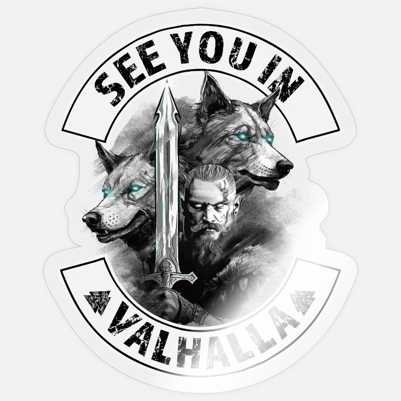 On se voit à Valhalla Sticker taille S (10 x 10 cm)