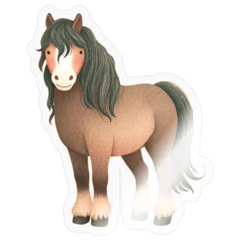 Pferd - Sticker Größe S (10 x 10 cm) - Transparent glänzend - Vorne