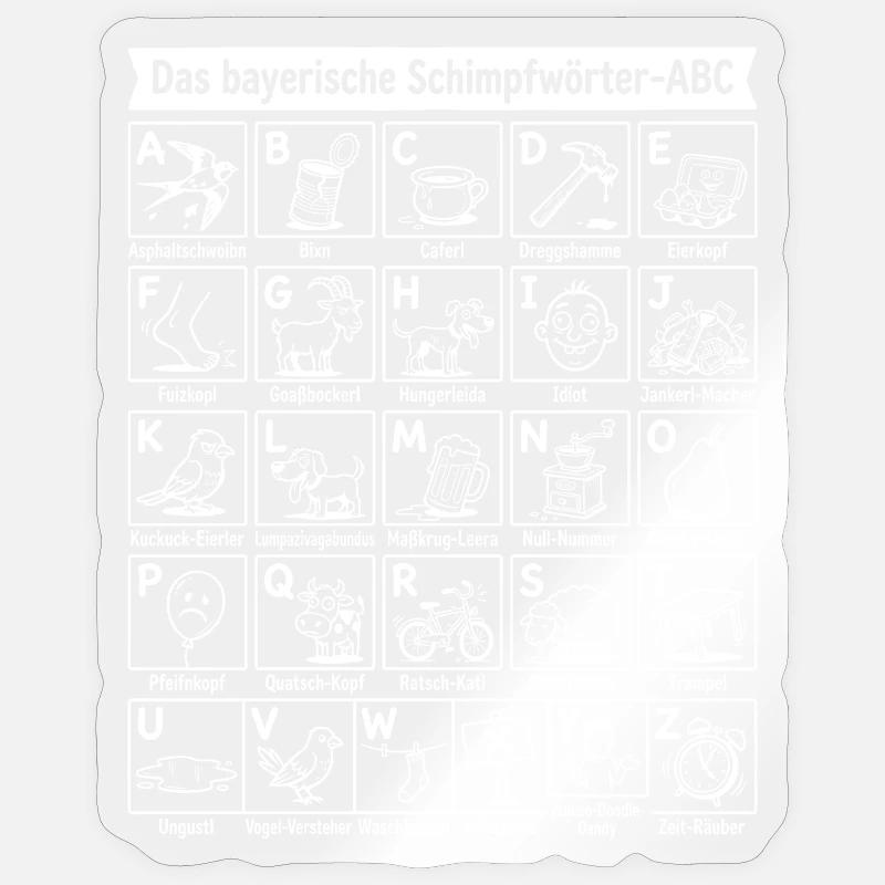 Das ABC Sticker Größe S (10 x 10 cm)