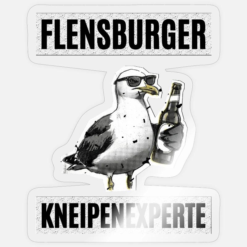 Flensburger Kneipen Experte Sticker Größe S (10 x 10 cm)