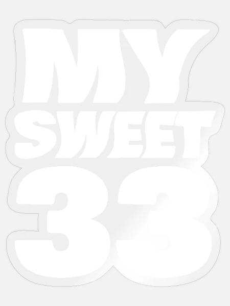 33 - Sticker Größe S (10 x 10 cm) - Transparent glänzend