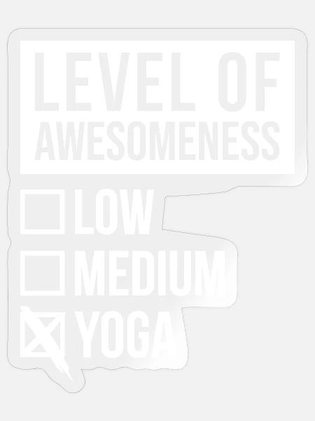 Yoga Yoga Yoga - Sticker Größe S (10 x 10 cm) - Transparent glänzend