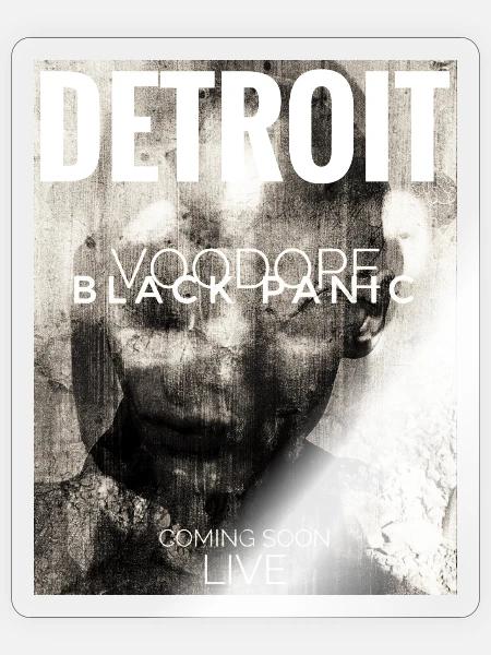 Detroit Noir - Sticker Größe S (10 x 10 cm) - Transparent glänzend