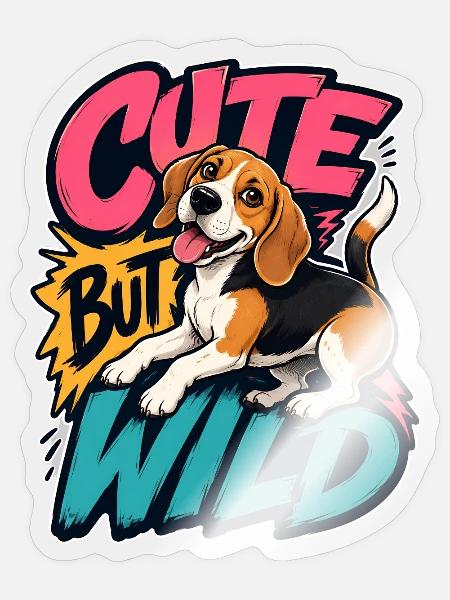 Beagle - Sticker Größe S (10 x 10 cm) - Transparent glänzend