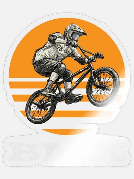 BMX (BMK) - Sticker Größe S (10 x 10 cm) - Transparent glänzend