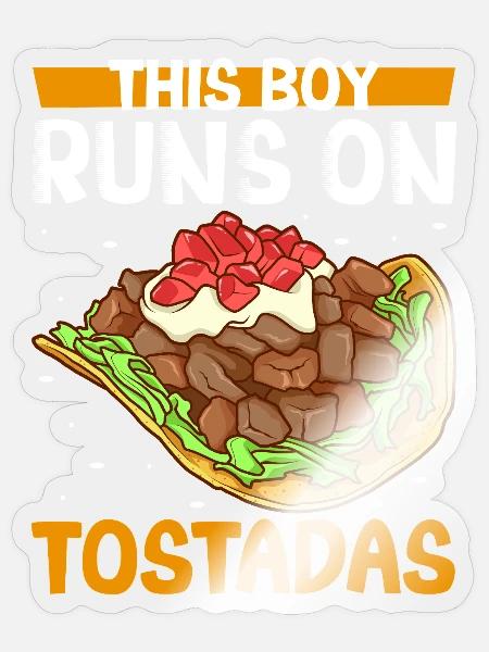 Männer lieben Tostadas - Sticker Größe S (10 x 10 cm) - Transparent glänzend